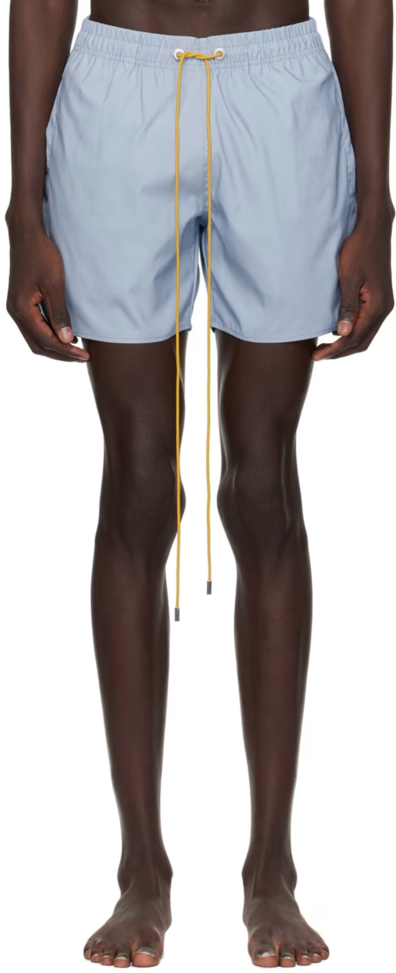 Rhude Blue Embroidered Swim Shorts