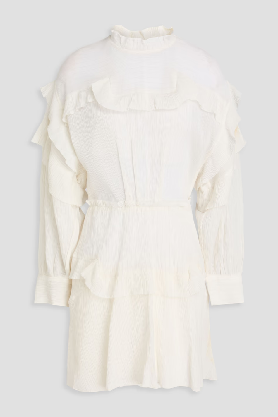 ISABEL MARANT Ruffled cotton-blend mini dress