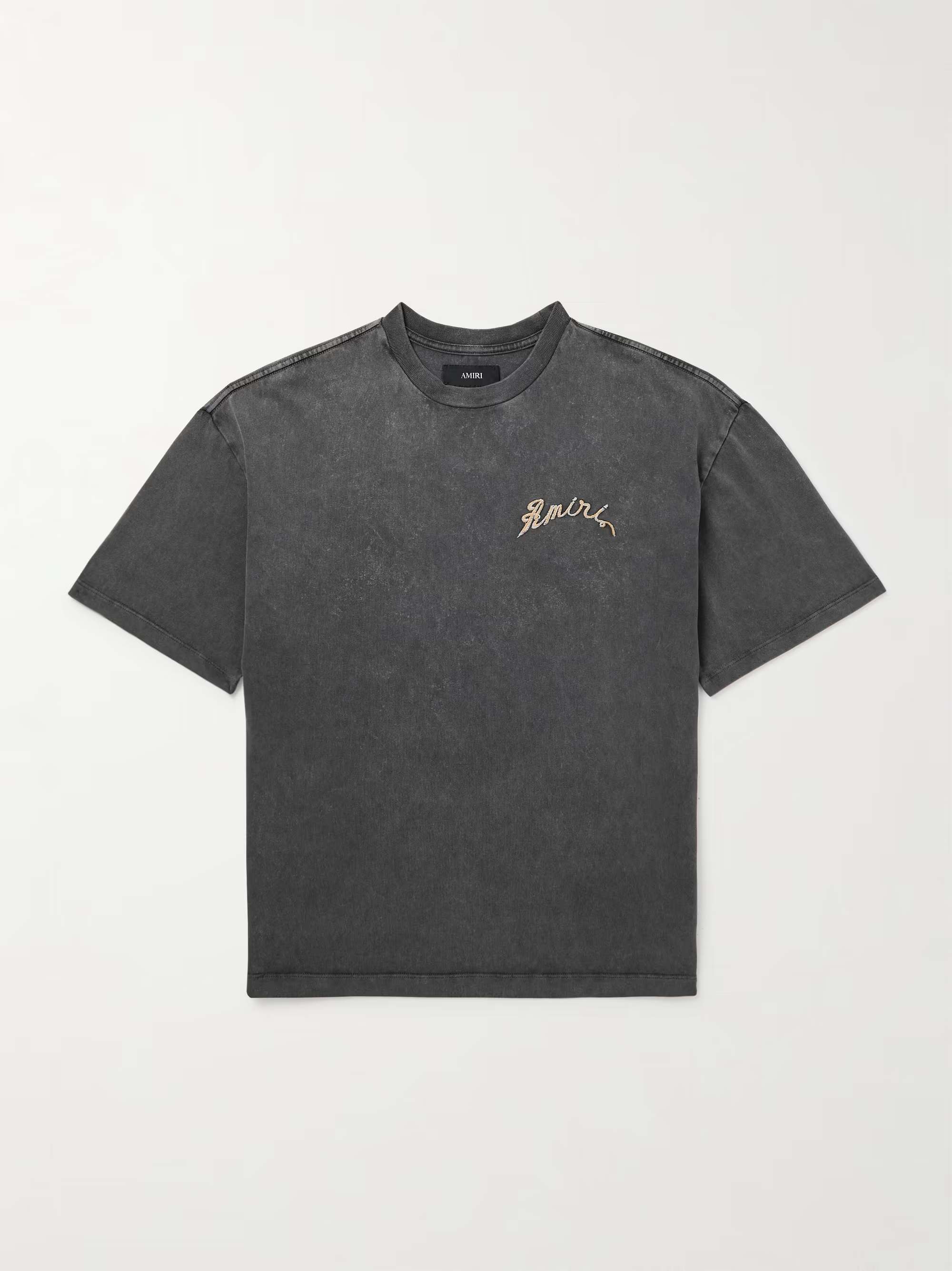 AMIRI Dragon Embroidered Cotton-Jersey T-Shirt