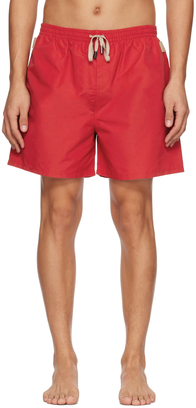 JACQUEMUS Red 'Le Maillot Praia' Swim Shorts