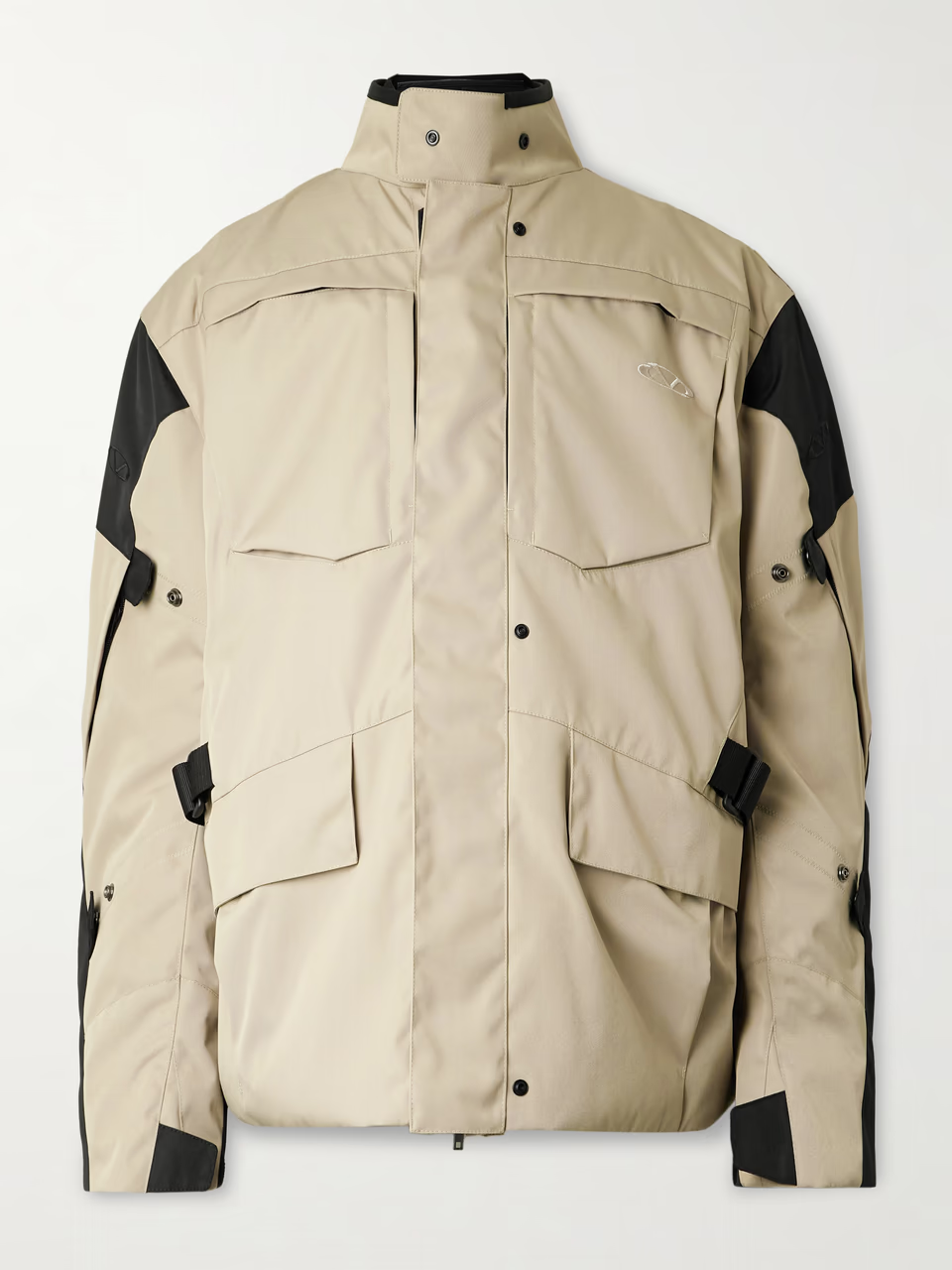 VETEMENTS Oversized Logo-Embroidered Padded Two-Tone Canvas Jacket