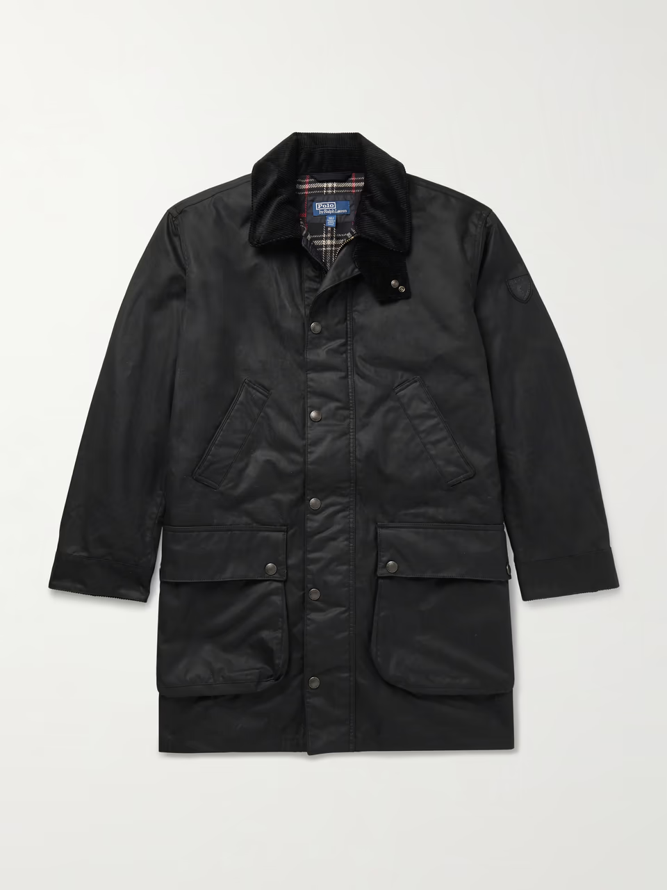 POLO RALPH LAUREN Oilcloth Corduroy-Trimmed Coated-Cotton Jacket