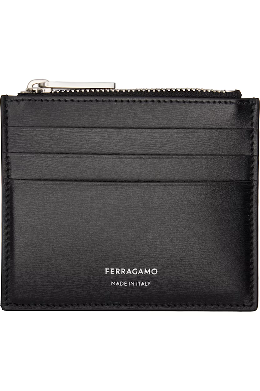 Ferragamo Black Florence Card Holder