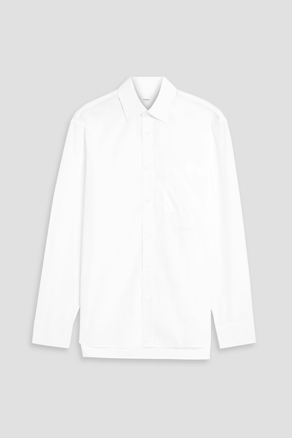 BURBERRY Embroidered cotton-poplin shirt