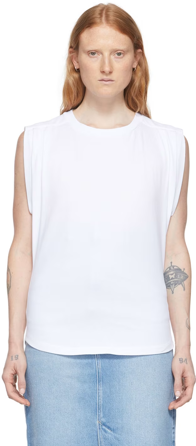 Isabel Marant White Zutti Tank Top