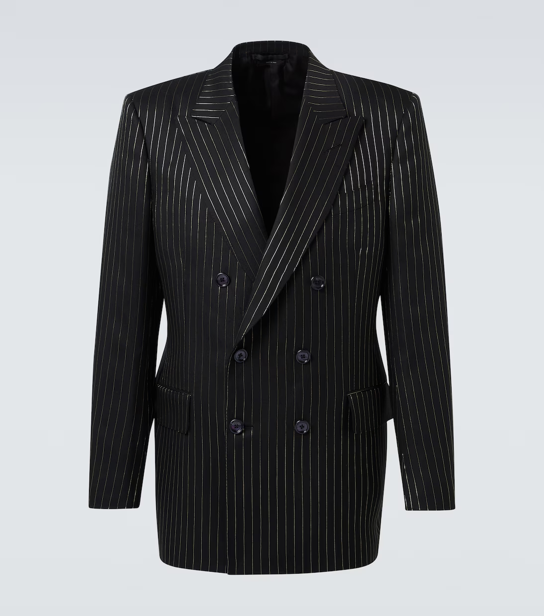Tom Ford Striped wool and silk lamé blazer