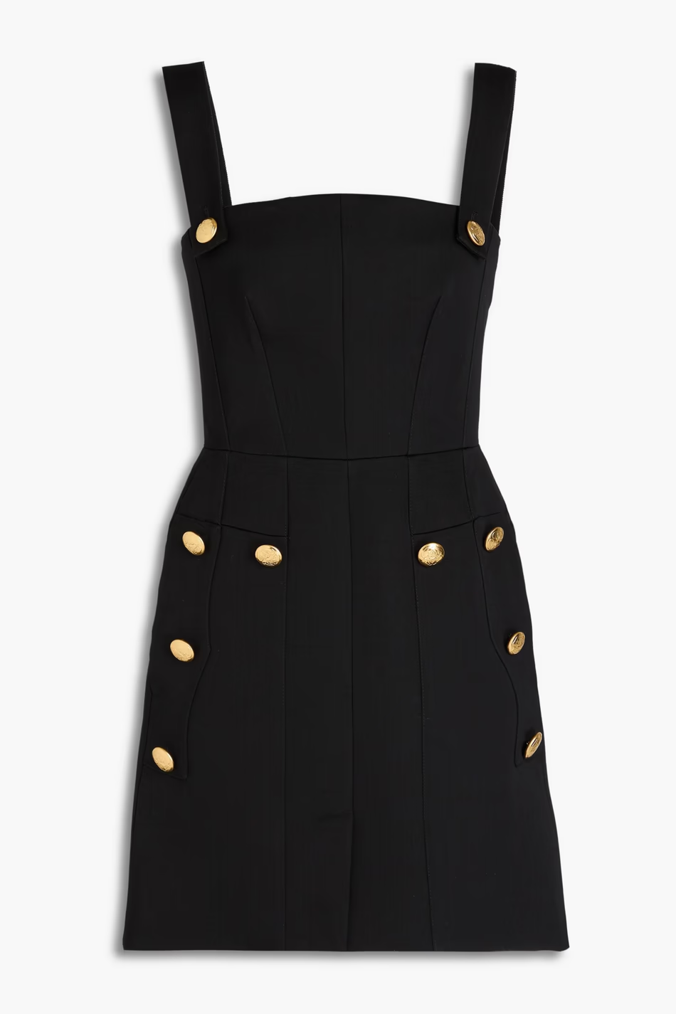 MCQUEEN Embellished wool-crepe mini dress