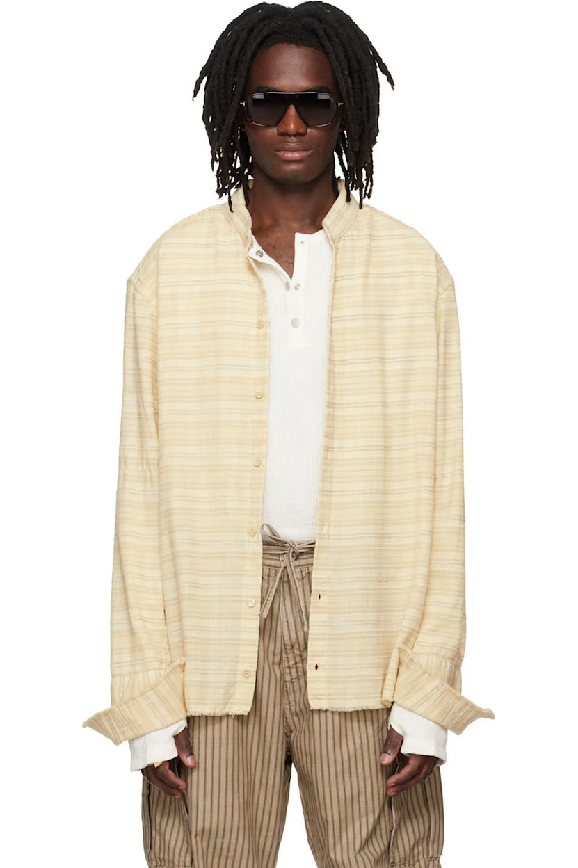 424 Beige Flannel Shirt