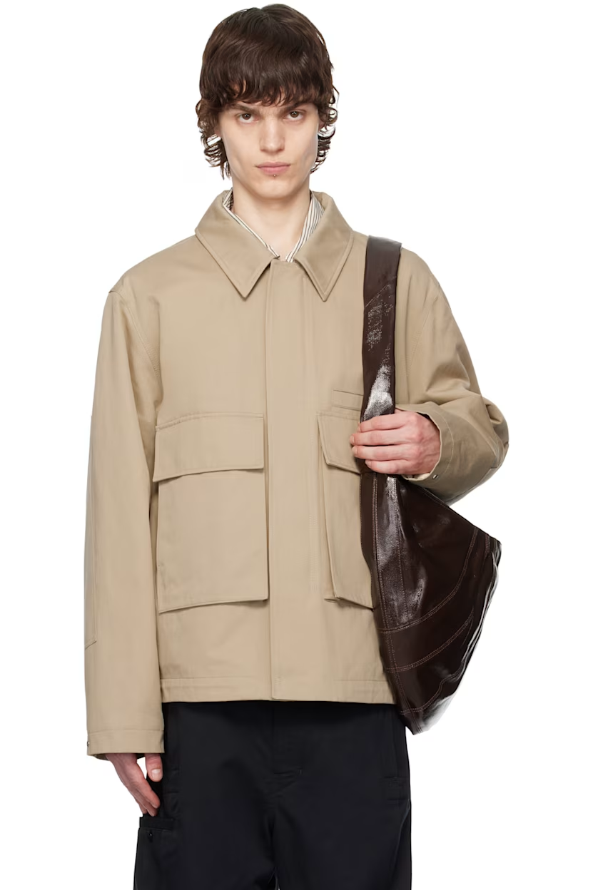 LEMAIRE Beige Quilted 3D Pockets Jacket