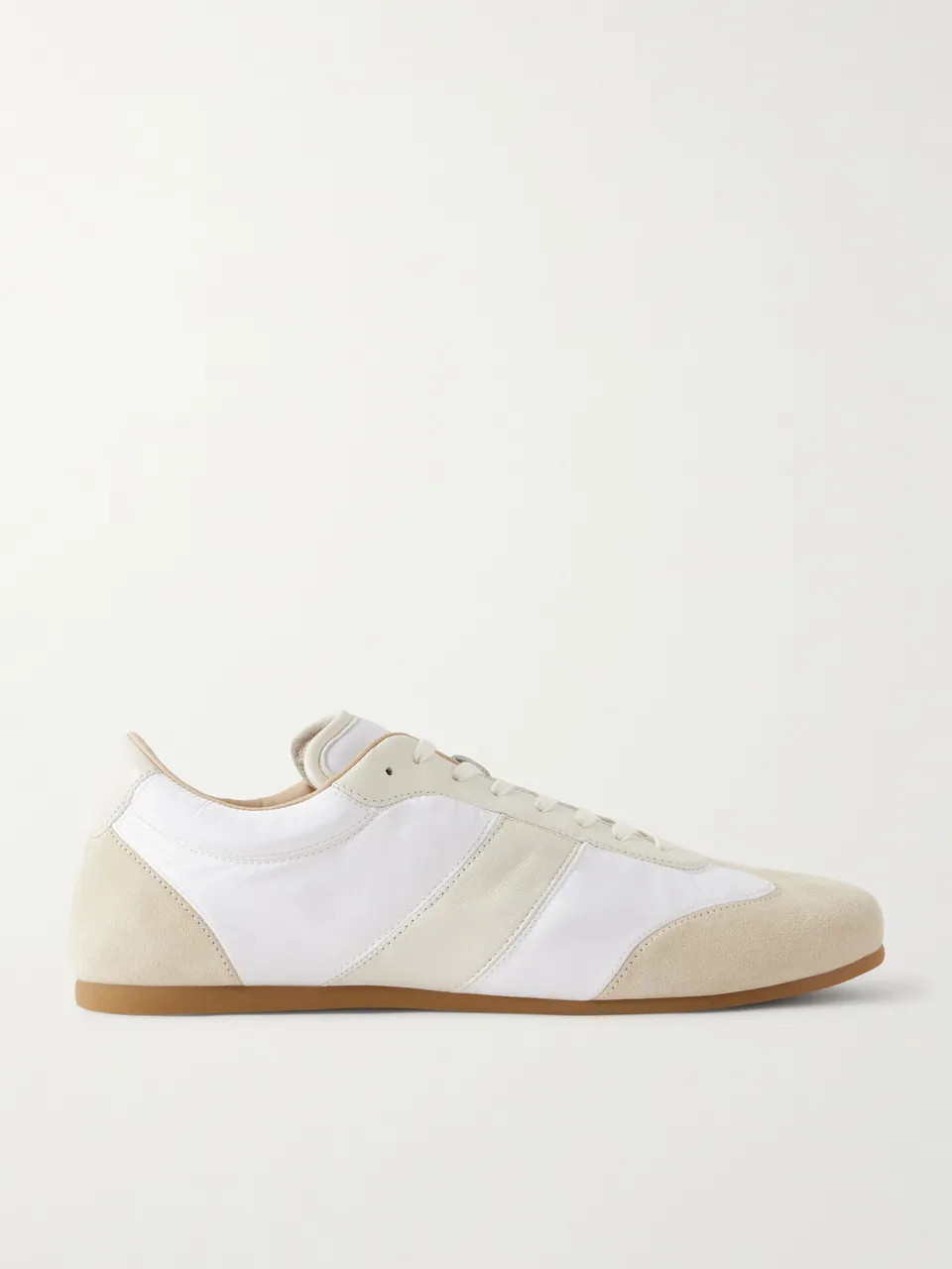 LEMAIRE Leather-Trimmed Suede and Shell Sneakers