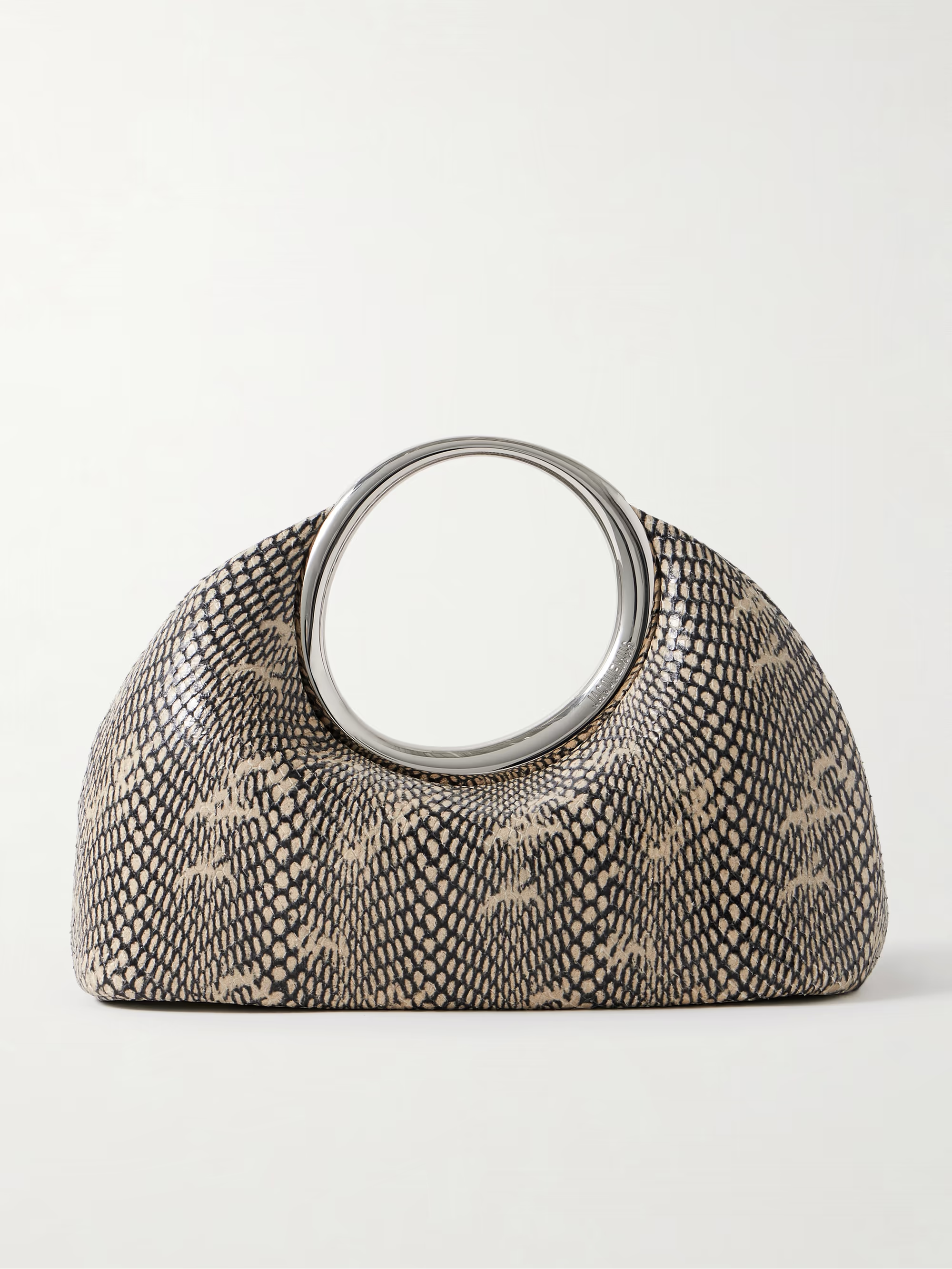 JACQUEMUS The Calino small snake-effect leather tote