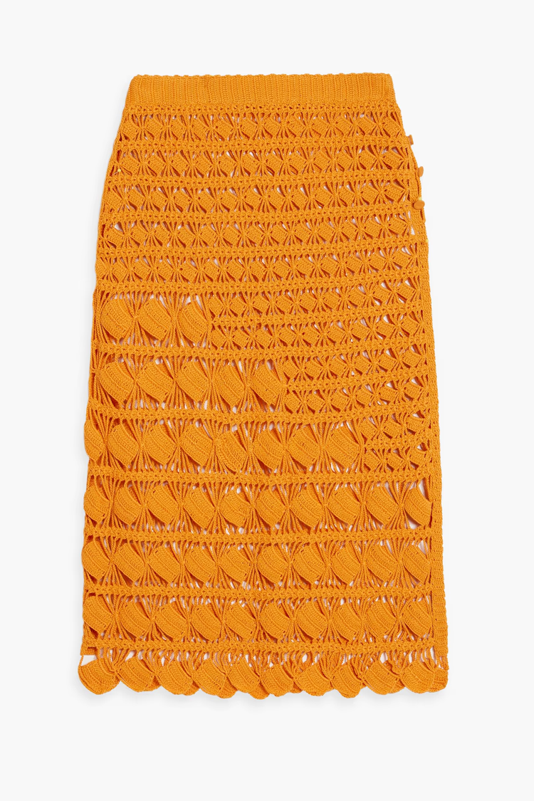 ACNE STUDIOS Crocheted cotton midi skirt