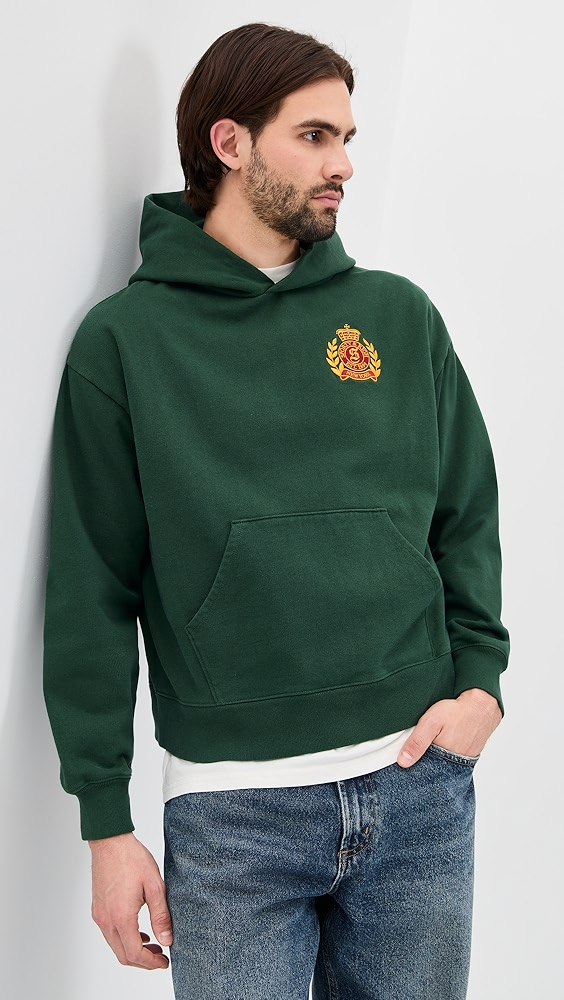 Sporty & Rich NY Crest Embroidered Hoodie  NY Crest Embroidered Hoodie