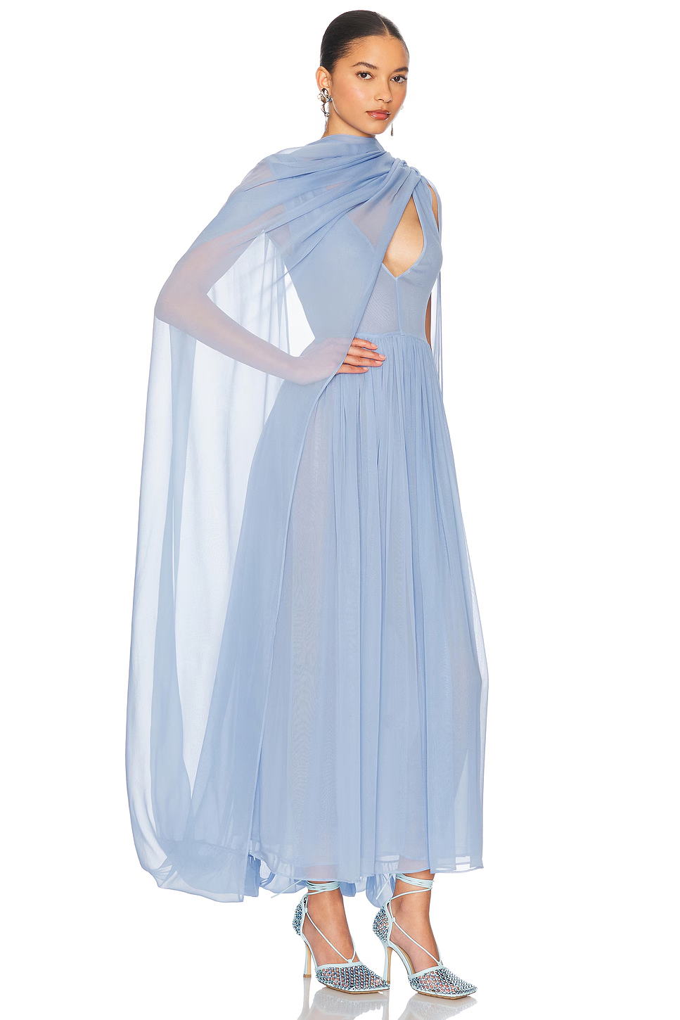 Helsa The Sabine Dress in Silk Chiffon