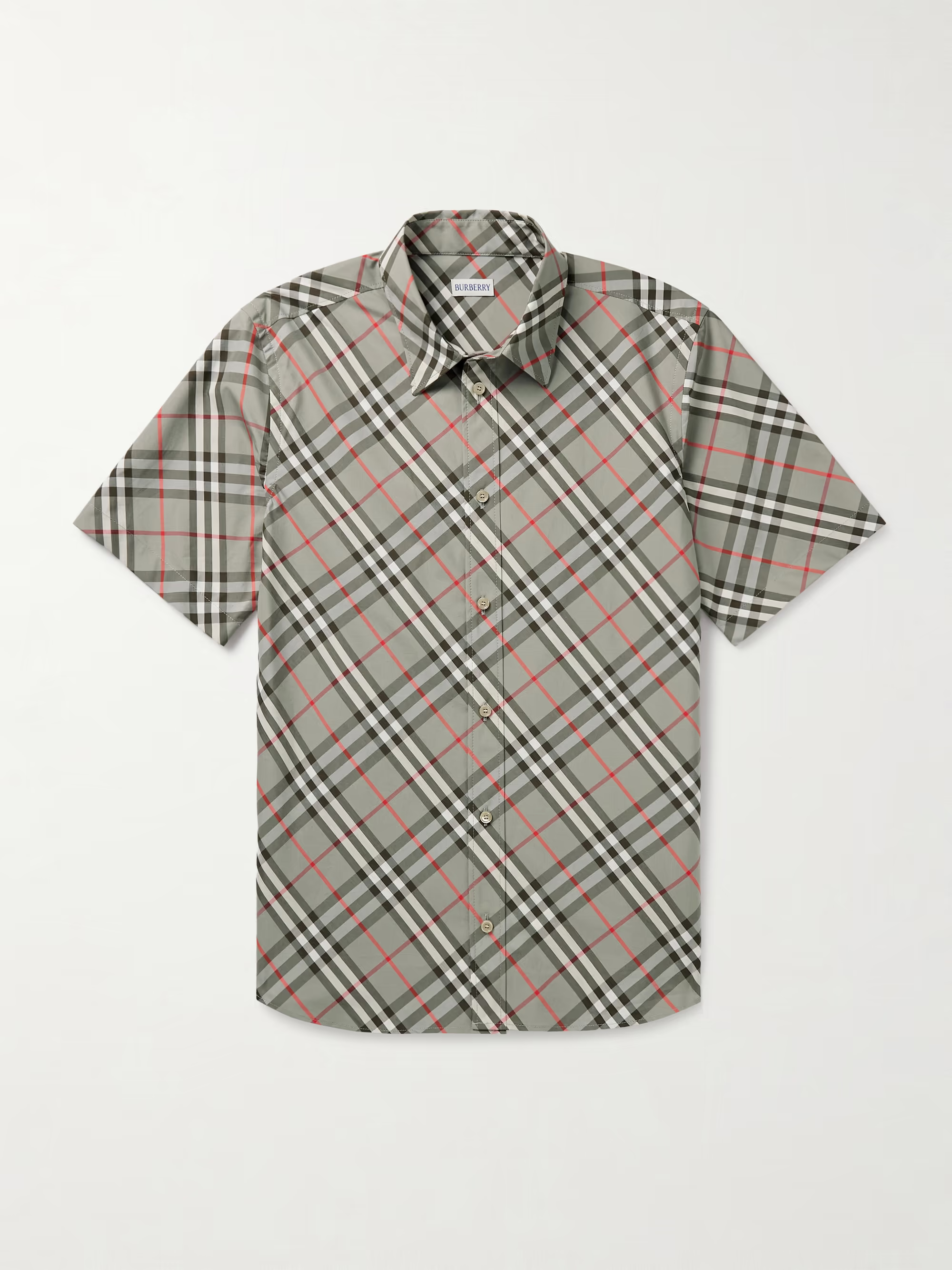 BURBERRY Checked Cotton-Poplin Shirt