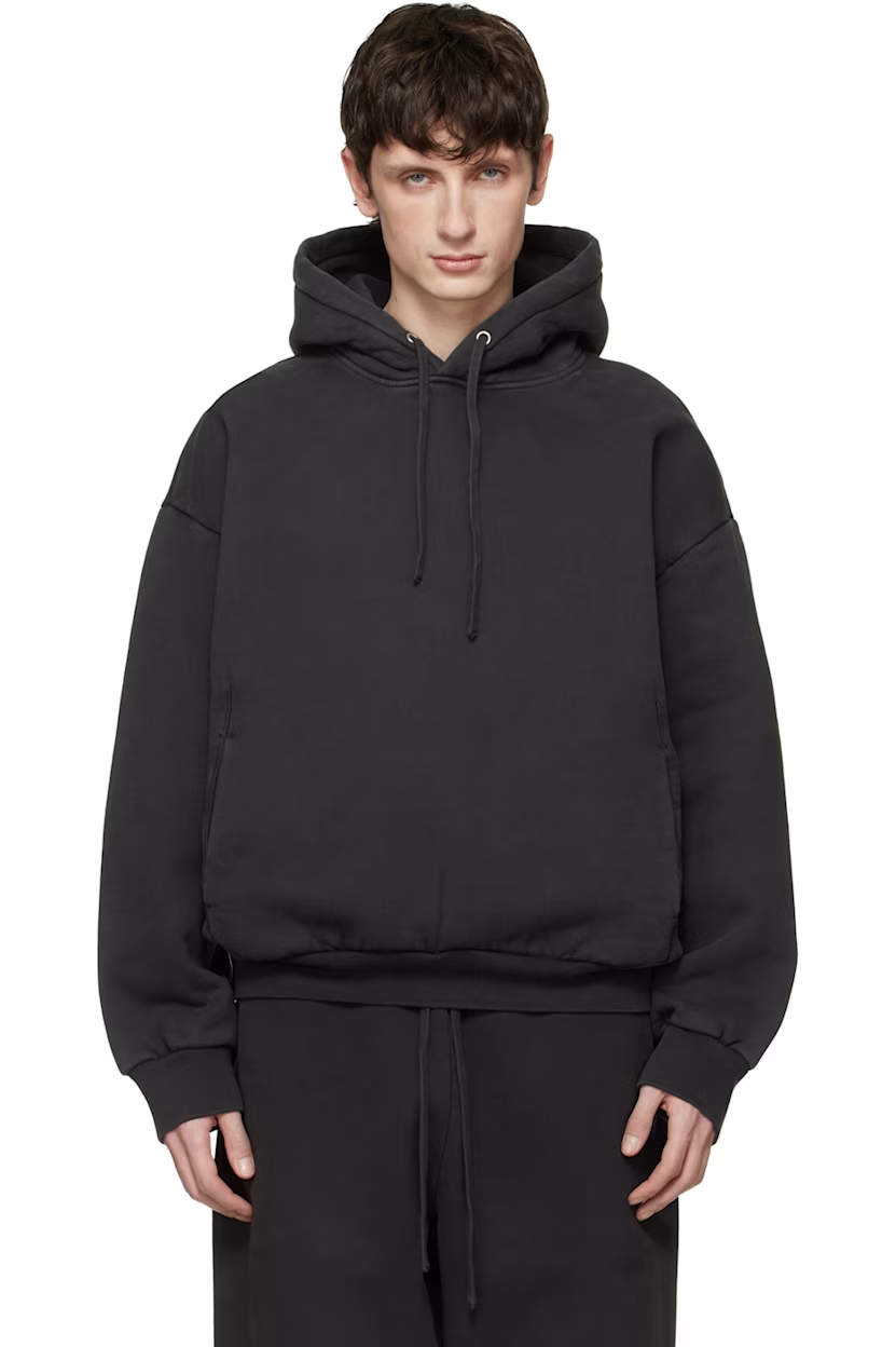 SKIMS Black Heavyweight Fleece Hoodie