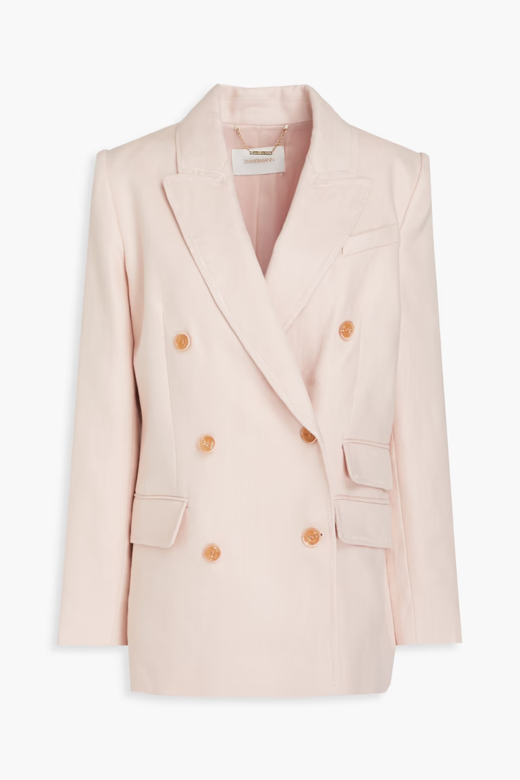 ZIMMERMANN Double-breasted linen blazer