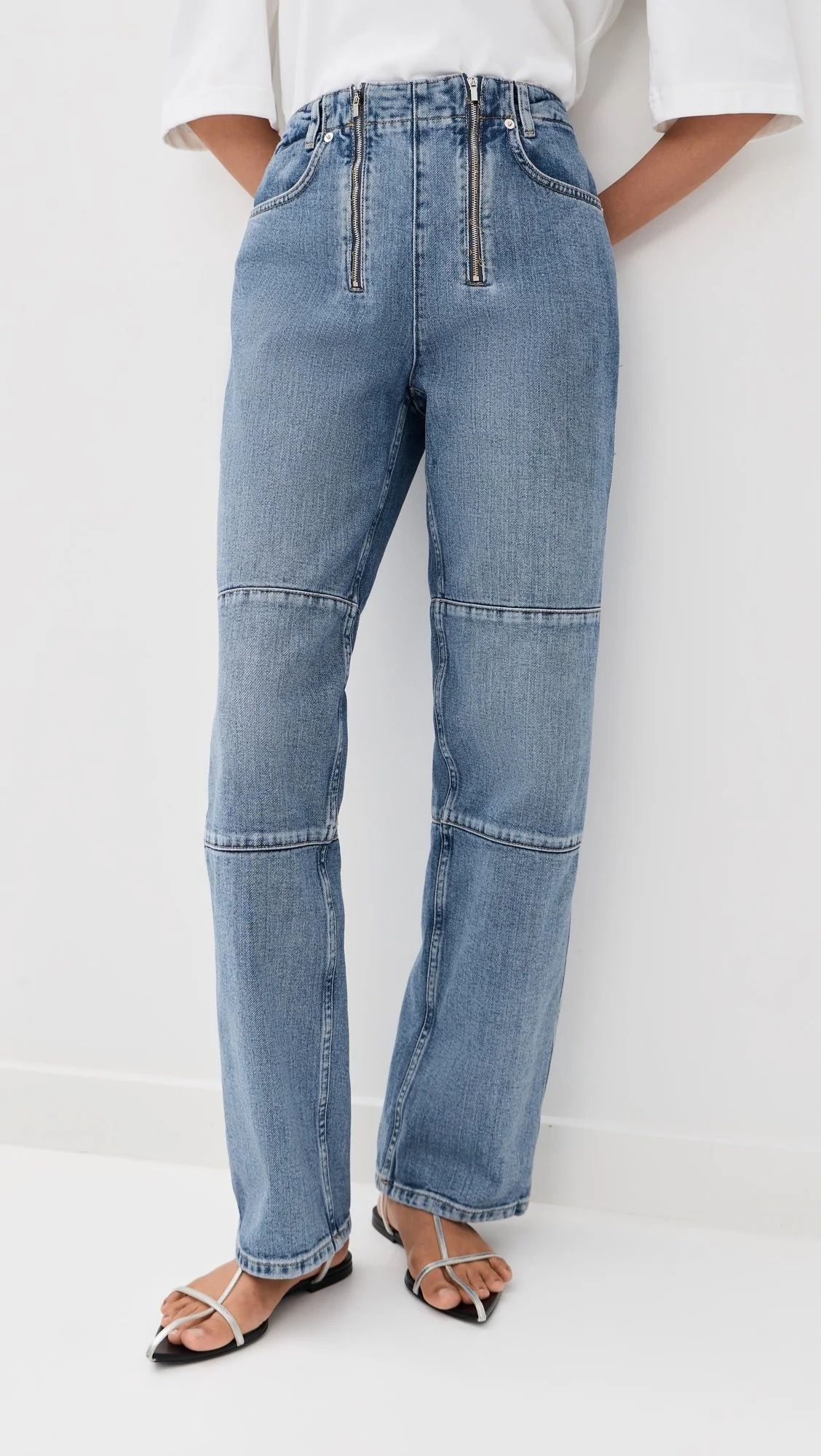 Tibi Classic Wash Denim Fischer Jeans