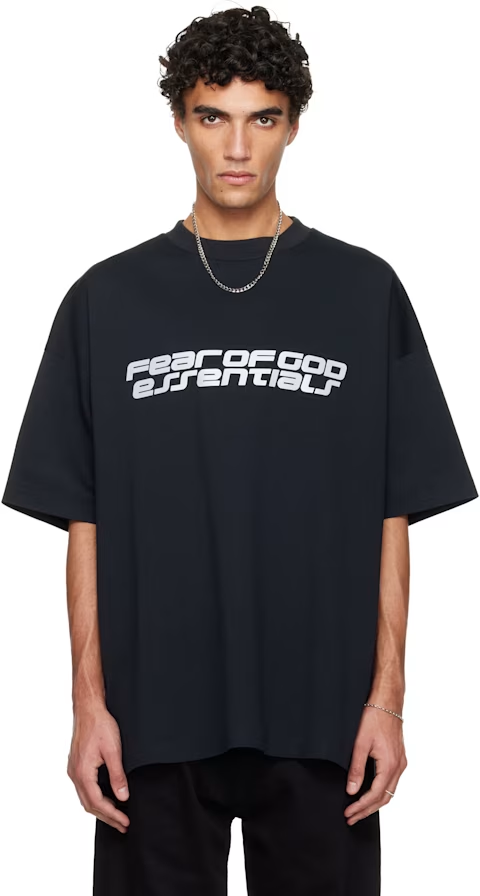 Fear of God ESSENTIALS Black Holiday Ponte 90s T-shirt