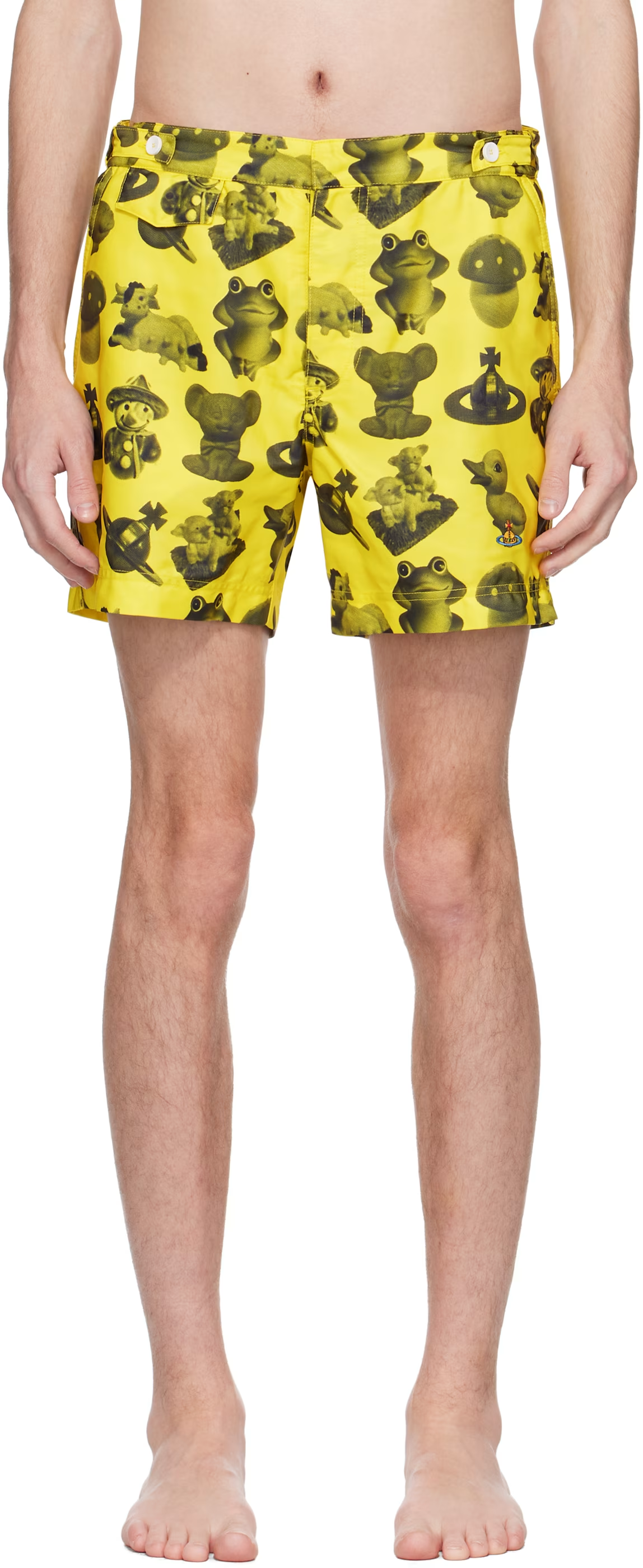 Vivienne Westwood Yellow Figurines Classic Swim Shorts