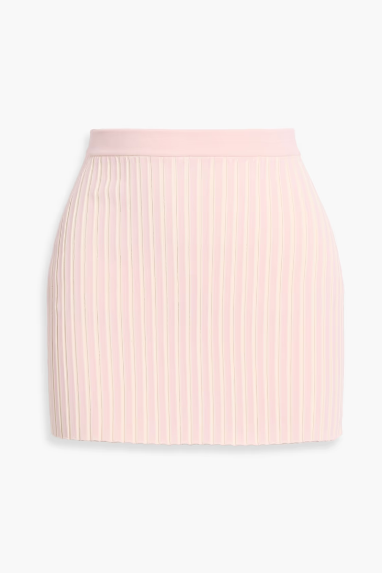 ALEXANDERWANG.T Ribbed cotton-blend mini skirt