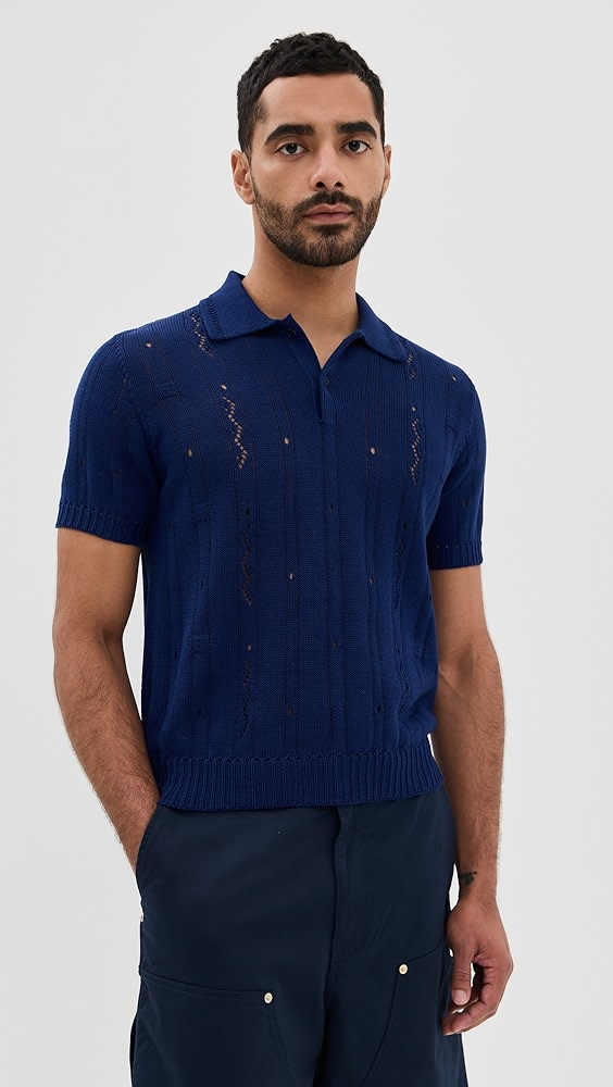 Marni Zigzag Knit Polo Zigzag Knit Polo