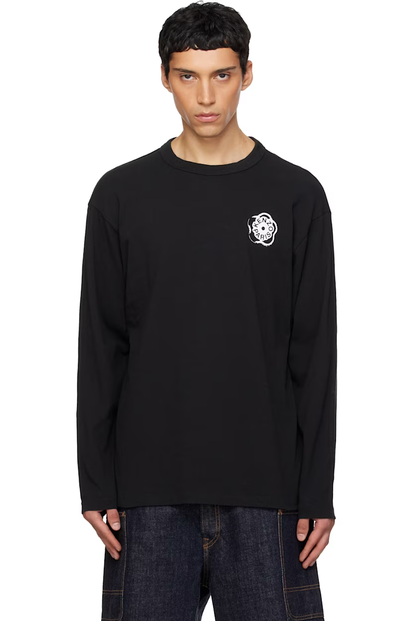 Kenzo Black Kenzo Paris 'Boke Flower 2.0' Long Sleeve T-shirt