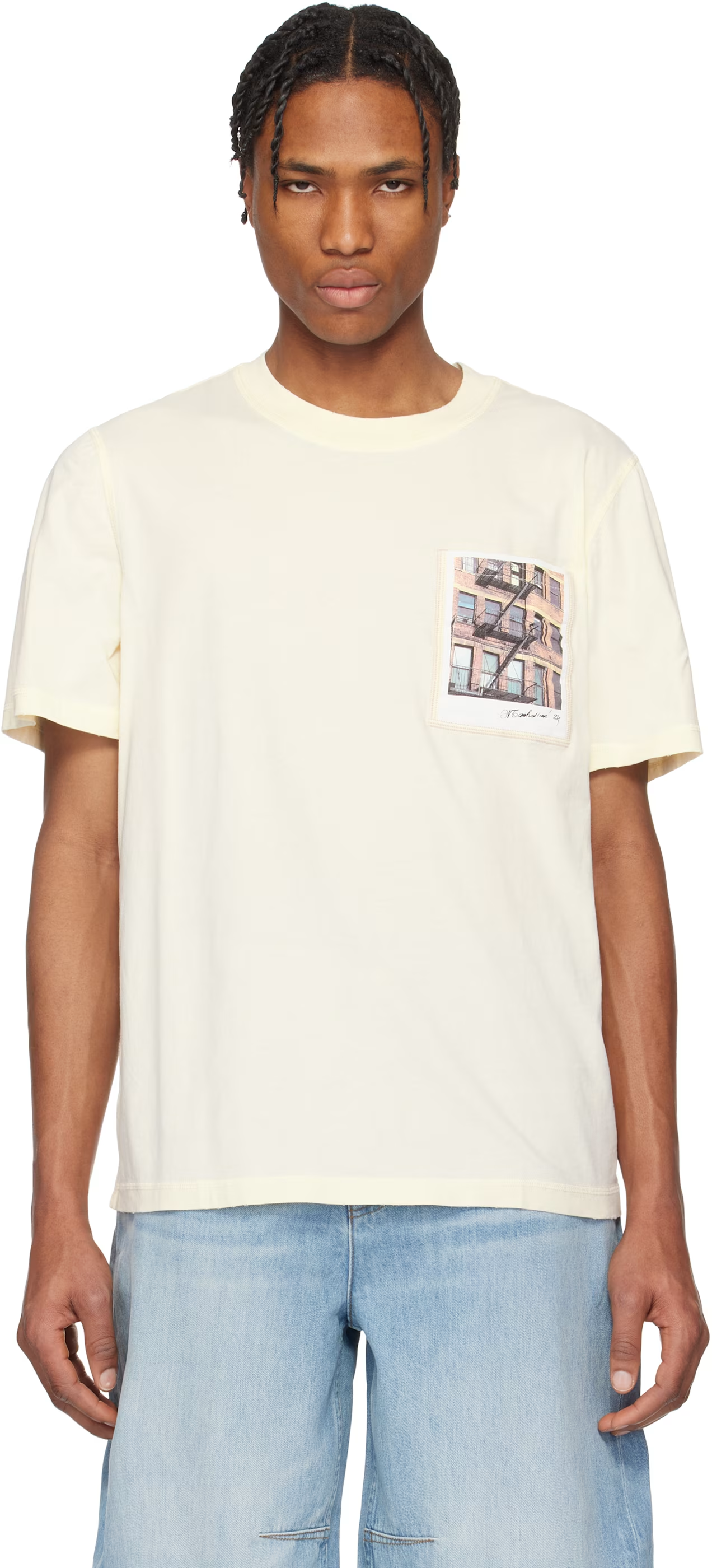 Helmut Lang Off-White Building Postcard T-shirt