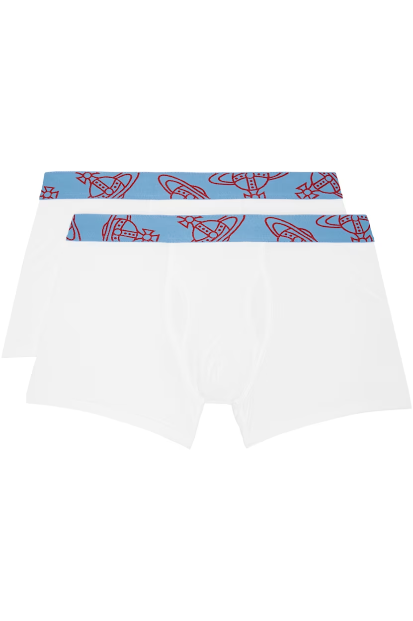 Vivienne Westwood Two-Pack White Cotton Boxer Briefs