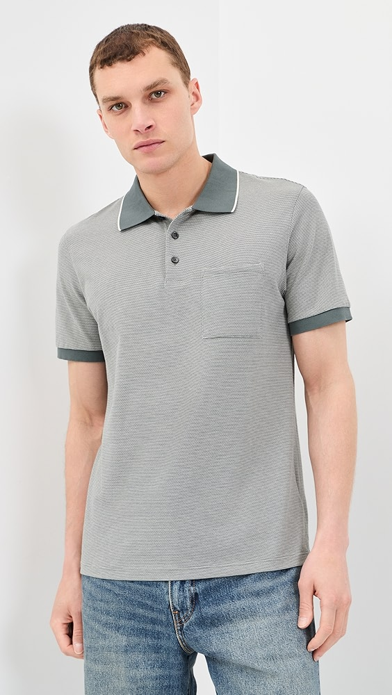 Theory Standard Polo Shirt In Birdseye Pique Standard Polo Shirt In Birdseye Pique