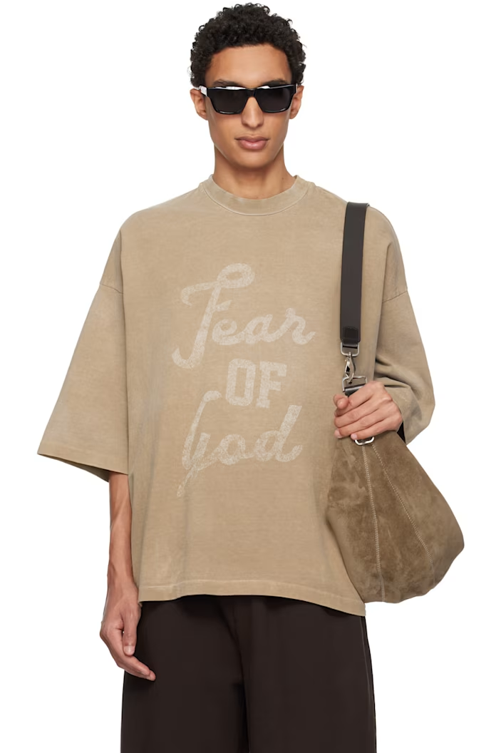 Fear of God Beige 'Fear Of God 9' T-shirt
