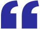 A blue quotation mark.