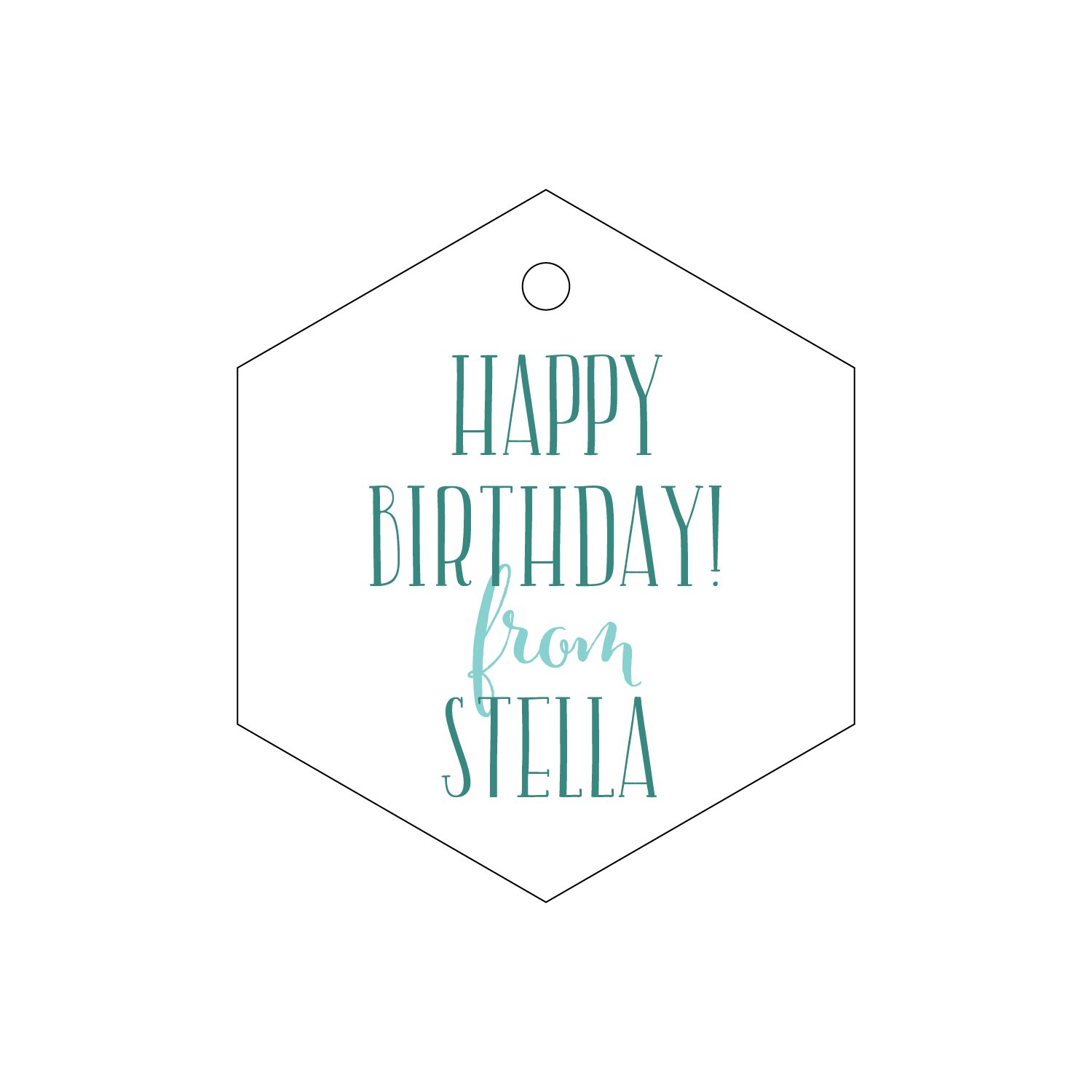 Letterpress Gift Tag - 16