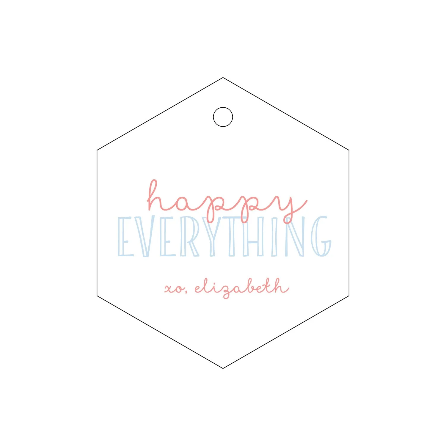 Letterpress Gift Tag - 208