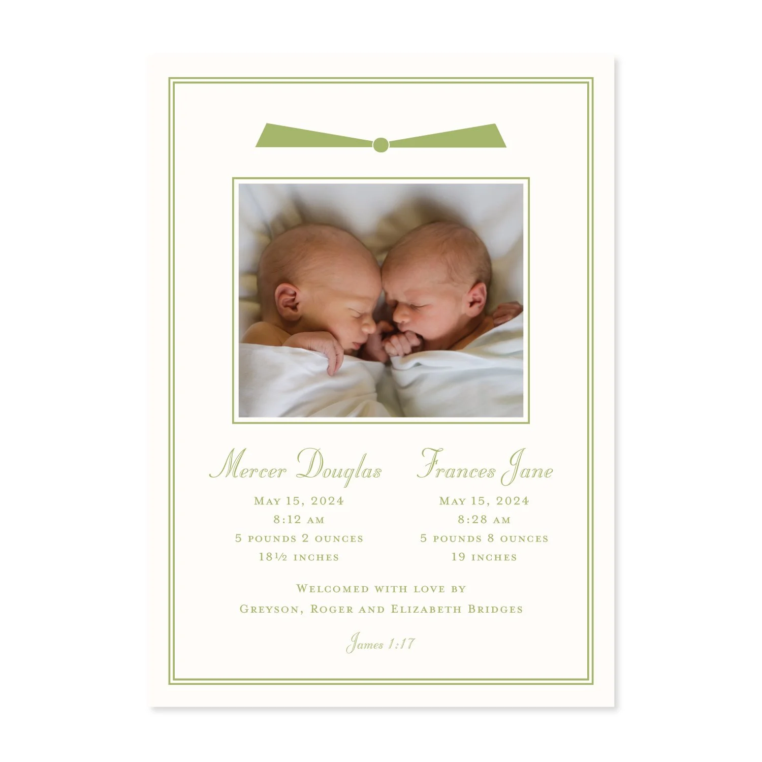 Mercer Birth Announcement
