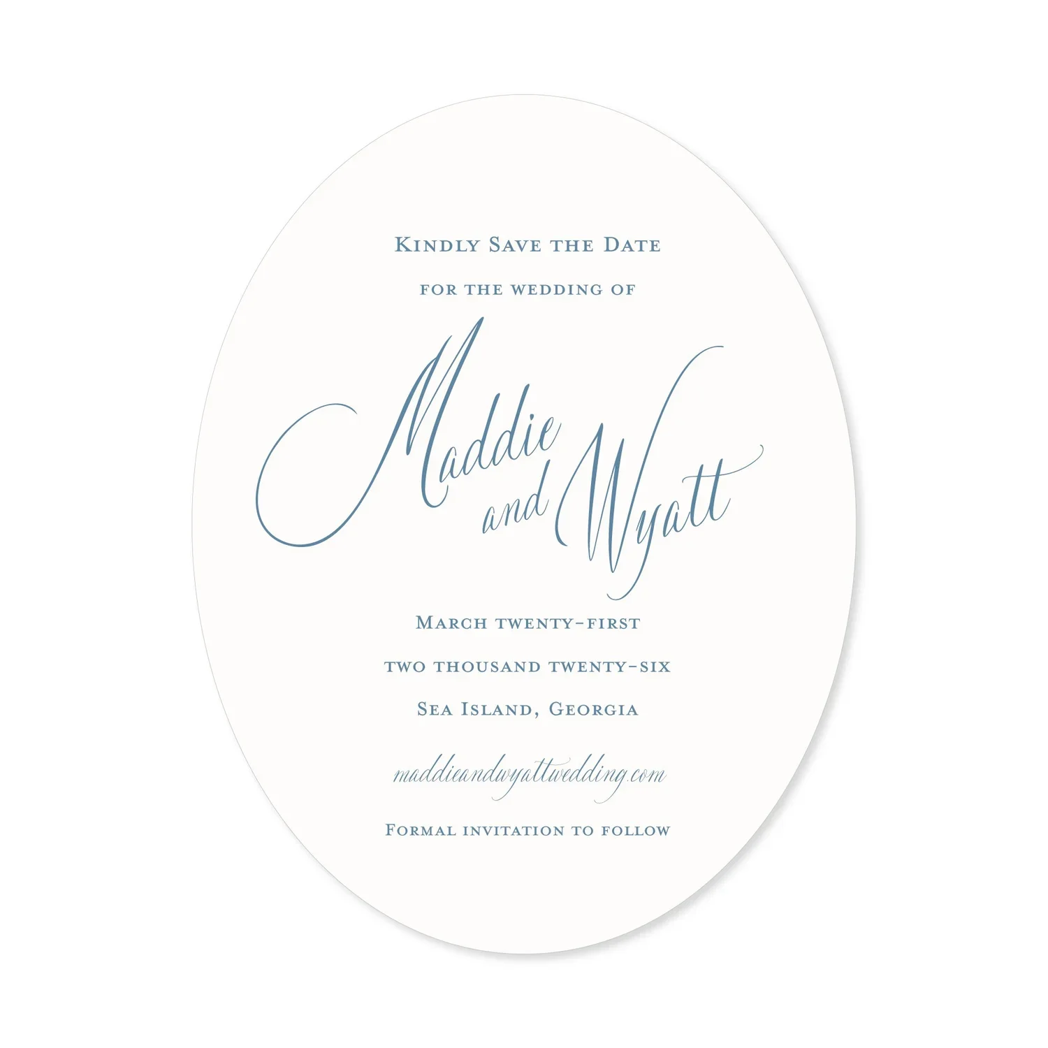 Kate Oval Save the Date