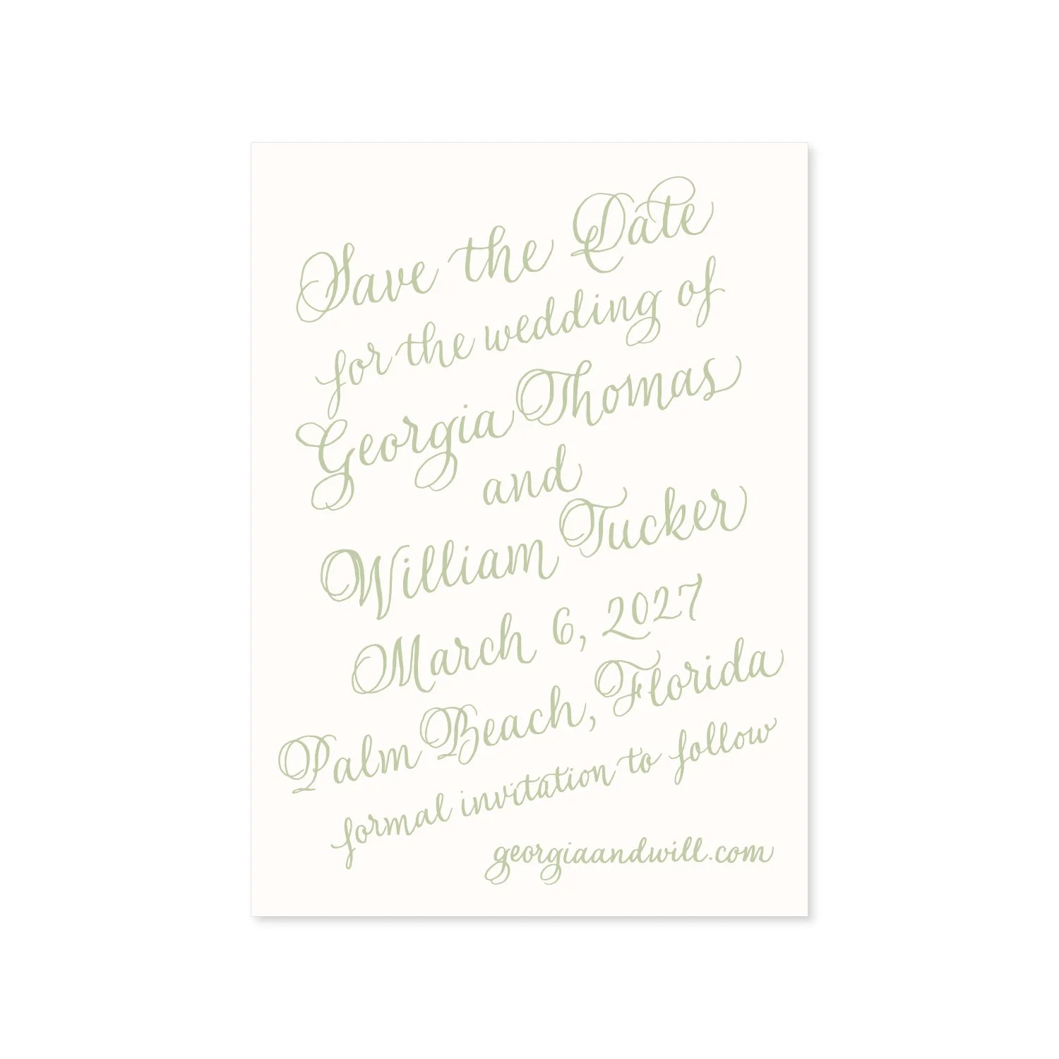 Tucker Calligraphy Save the Date