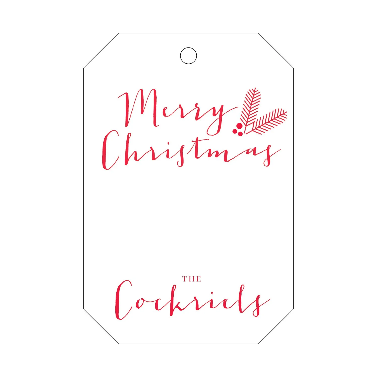 Letterpress Gift Tag - 45