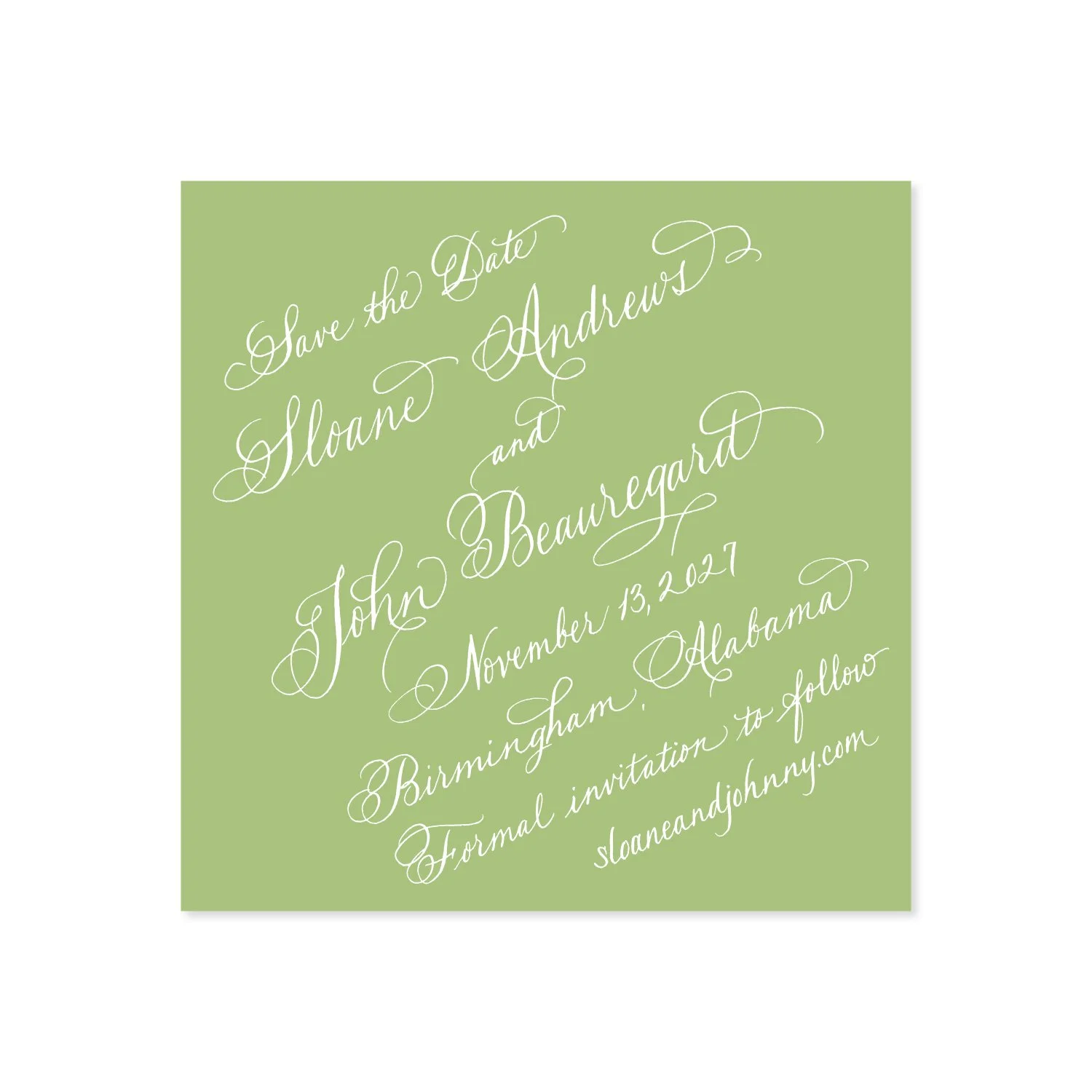 Sloane Calligraphy Save the Date
