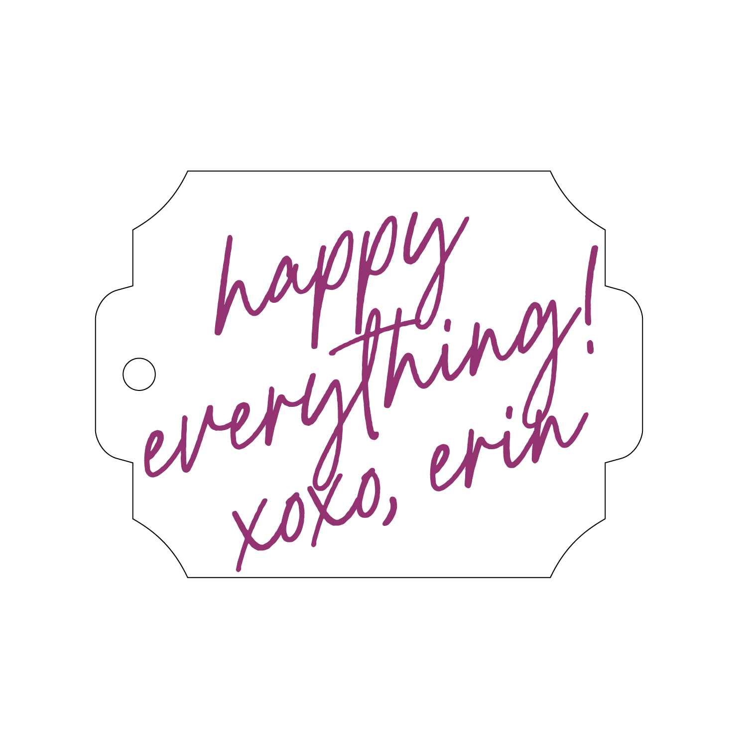 Letterpress Gift Tag - 581