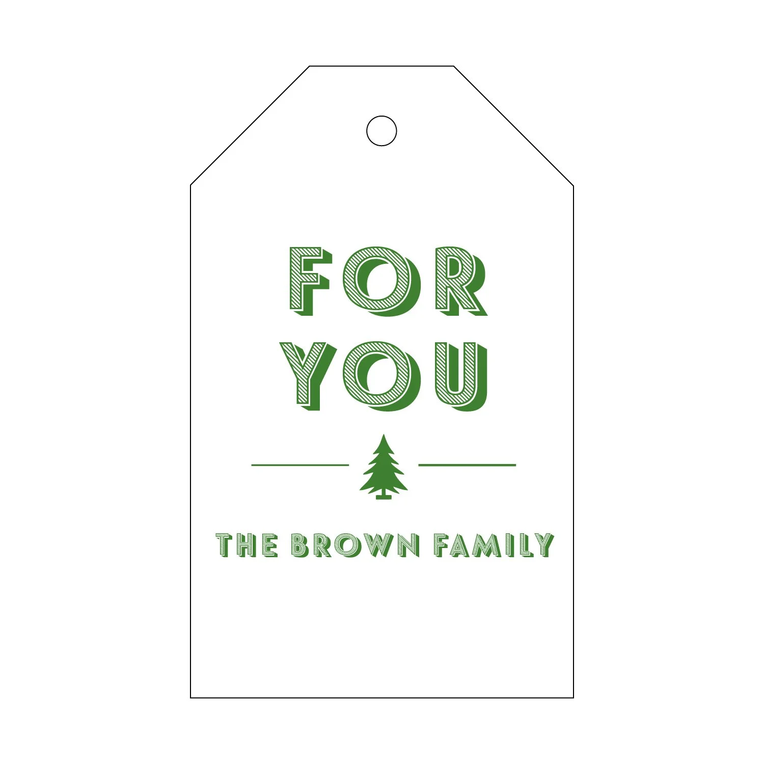 Letterpress Gift Tag - 418