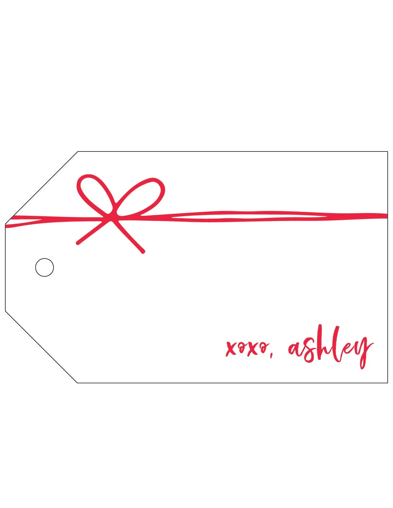 Letterpress Gift Tag - 345
