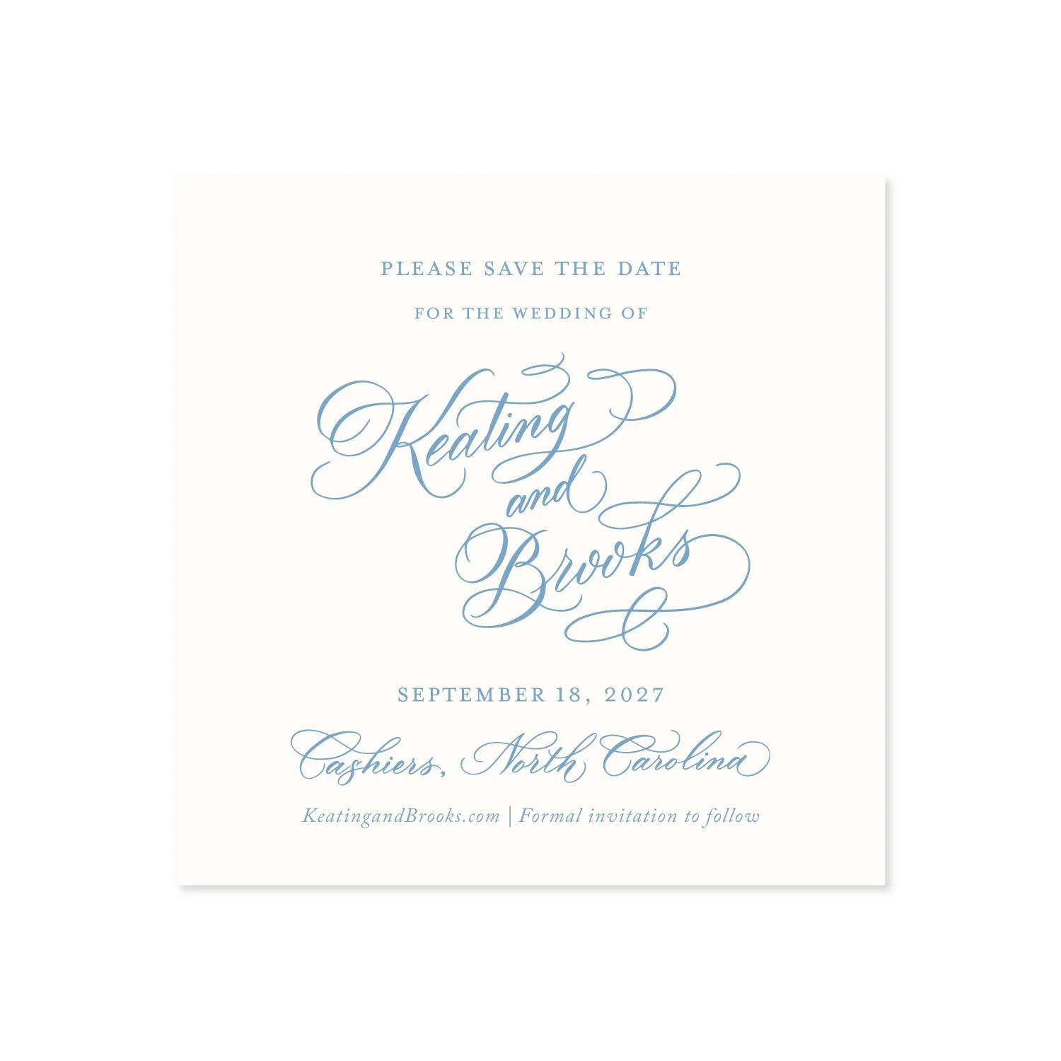 Keating Calligraphy Save the Date