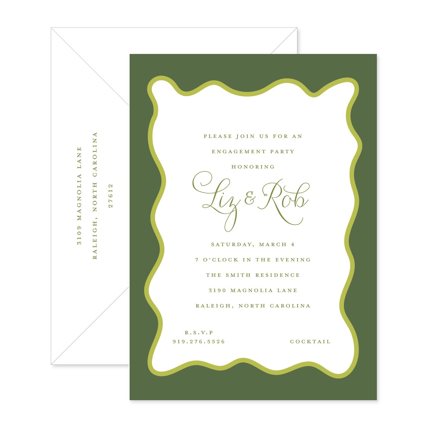 Chic Squiggle Invitation