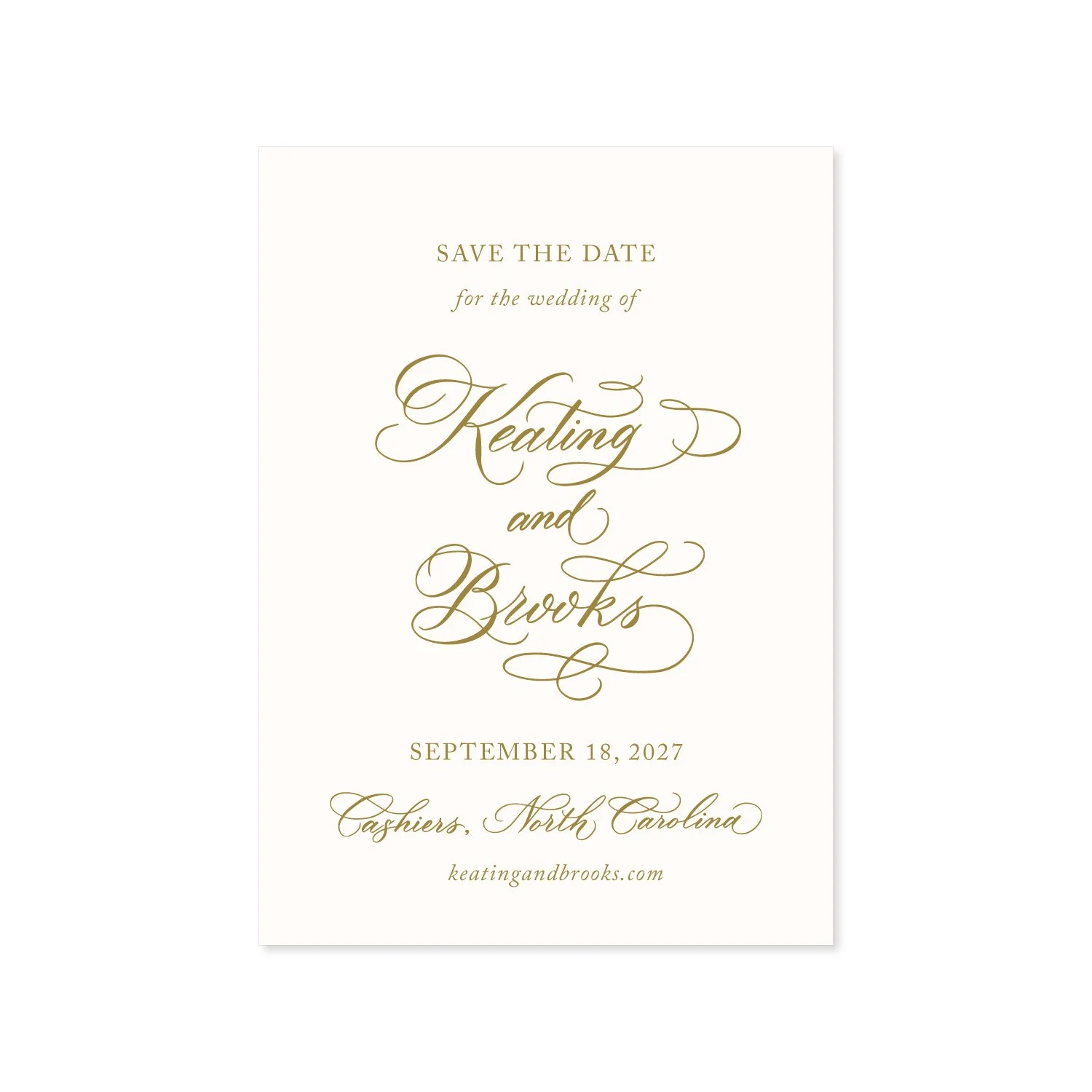 Brooks Calligraphy Save the Date