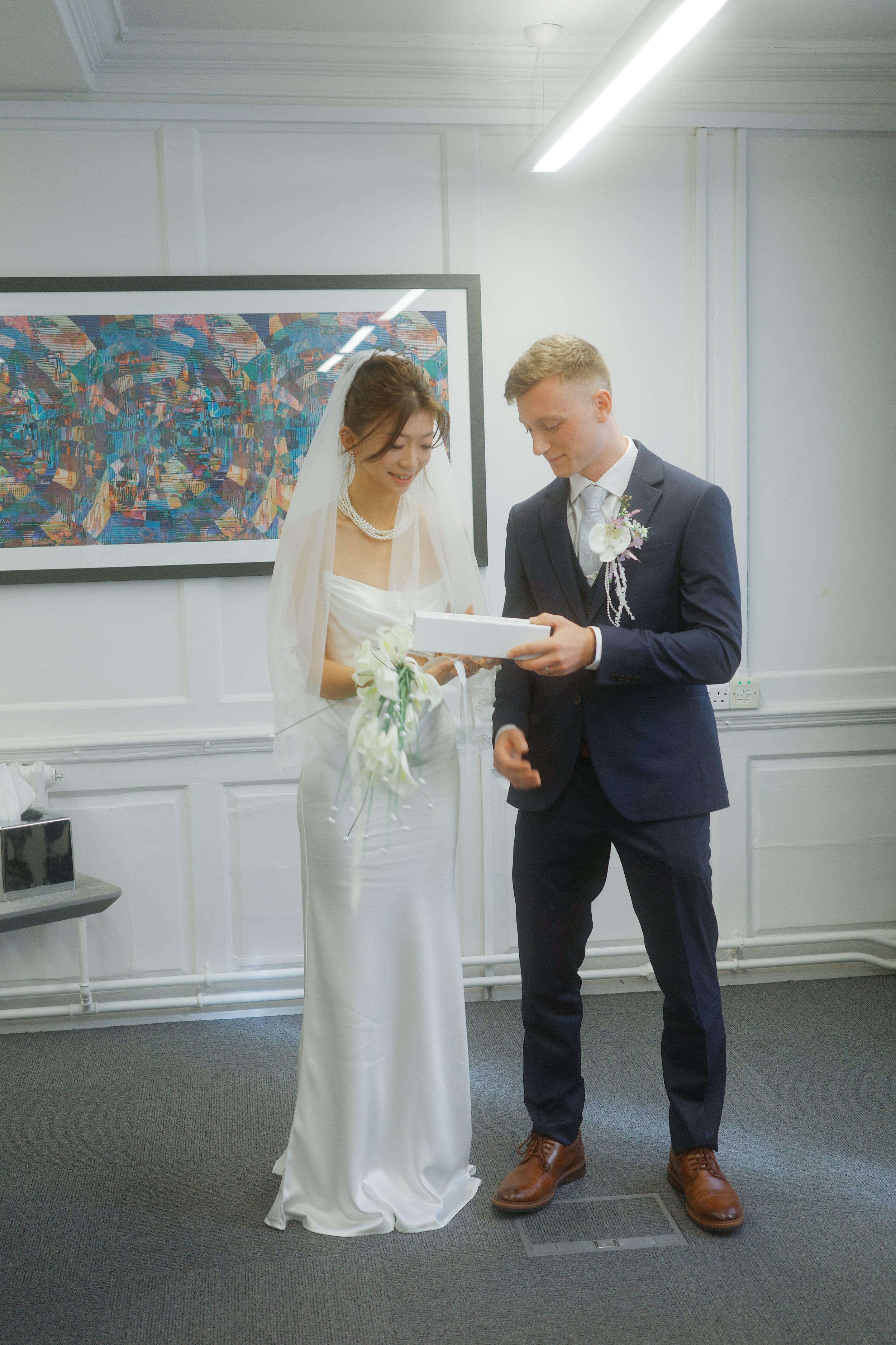 Wedding ceremony inside the Guildhall Winchester