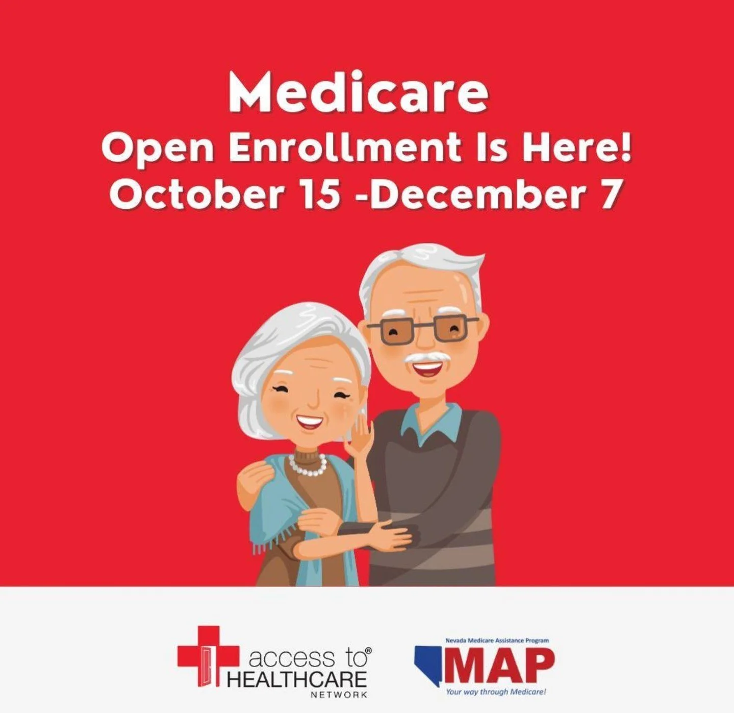 Medicare Open Enrollment has started!
What can a MAP Counselor help me with?
-Understand your Medicare options
-Plan comparisons or enrollments
-Detailed Medicare information
-Medicare appeals
-Fraud/ prevention education
-Medicare billing issues
-A