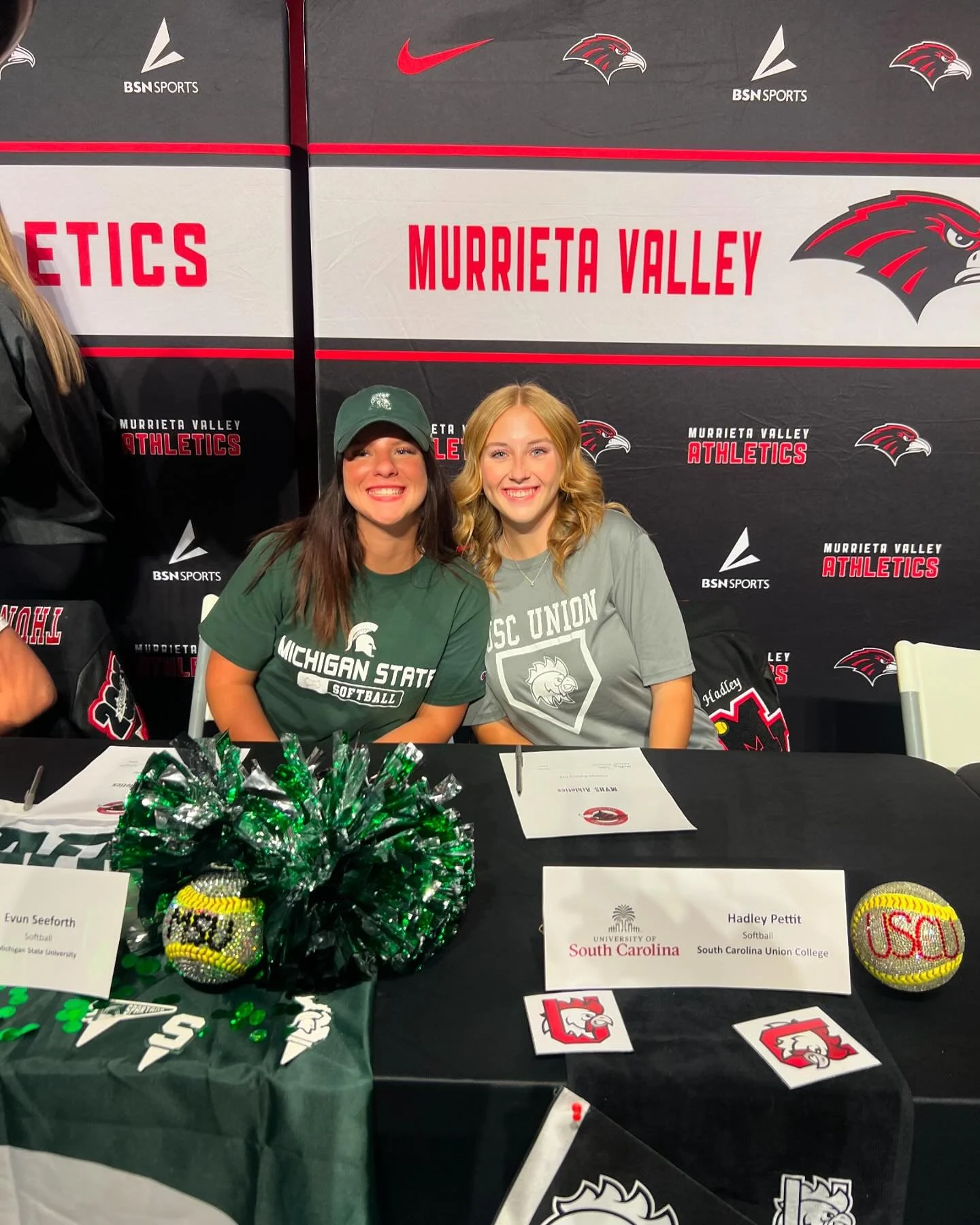 SIGNING DAY!! So proud of our girls!! @evunn_ @hads_8118 🖤❤️ These colleges are lucky to have you!