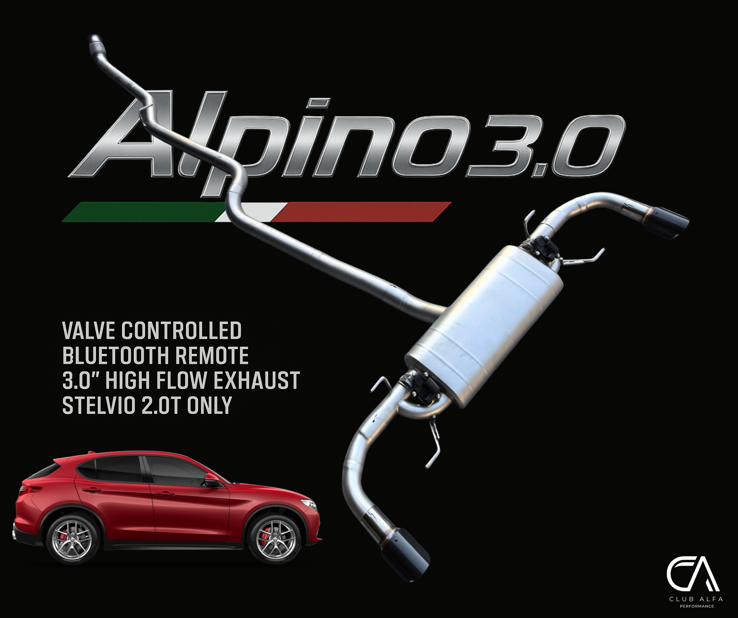 Alpino 3.0 performance exhaust system (Stelvio 2.0T only)
