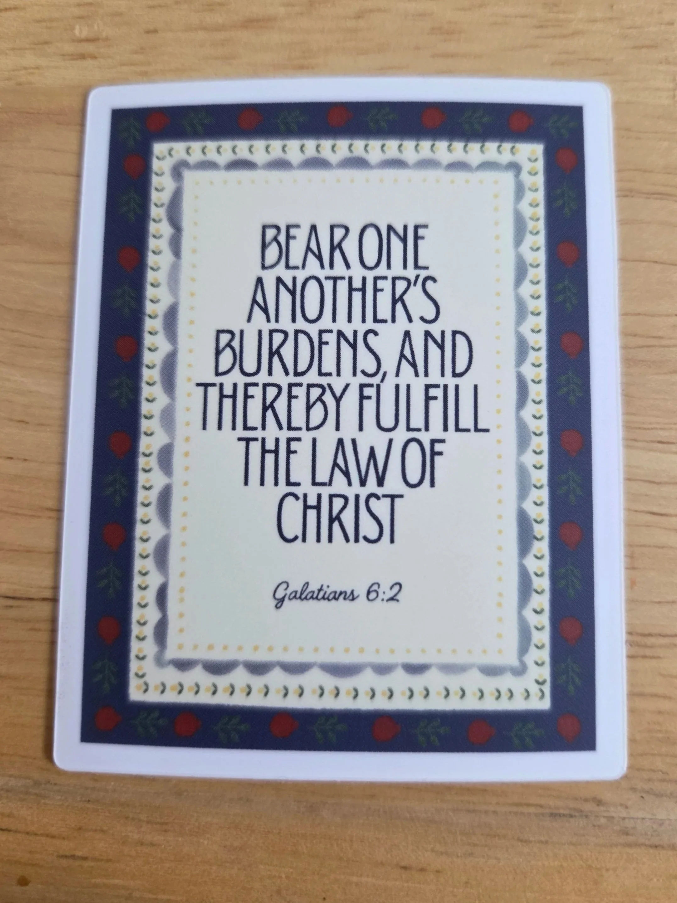 Bear One Another's Burdens Sticker FEED THE HUNGRY FUNDRAISER